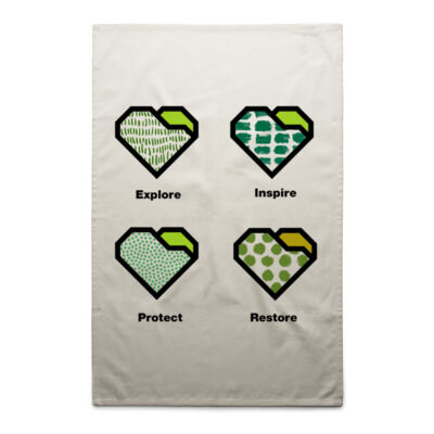 Explore Inspire Protect Restore - AS Colour 100% Cotton Twill Tea Towel Thumbnail